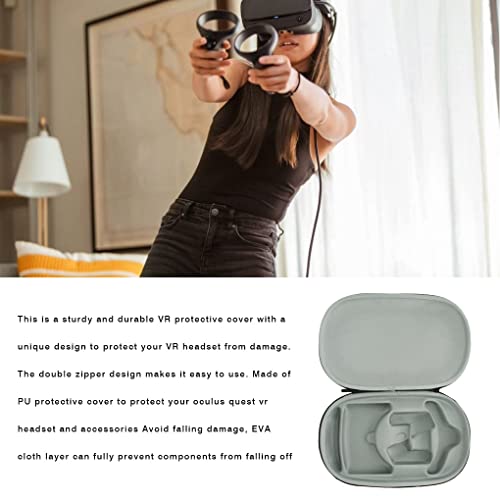 vreplrse Bolsa de Almacenamiento de Gafas VR Gris a Prueba de choques VR Portable VR Caja de protección EVA Caja Reemplazo para Quest 2