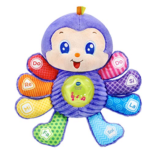 VTech Lila Patitas Do Re Mi, Peluche Interactivo para bebés +6 Meses, Día con Actividades más dinámicas y Modo Noche con Sonidos y melodías relajantes, Multicolor, versión ESP, Color (3480-528622)
