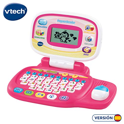 Vtech- Pequeordenador Juego Interactivo para Niños, Color rosa, única (80-155457)