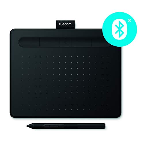 Wacom Intuos Small Tableta Gráfica Bluetooth - tablet para dibujar, pintar, editar fotos con lápiz sensible a la presión negro - óptima para la educación en línea y el teletrabajo