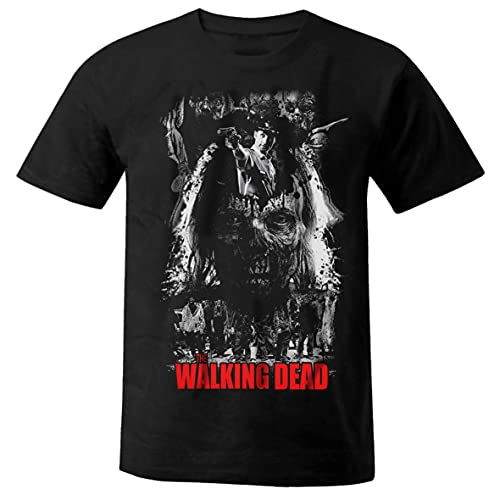 Walking Dead TV Serie Zombie Camiseta unisex Negro S
