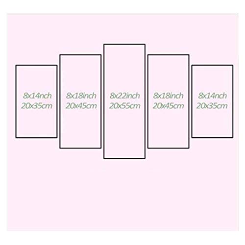 Wallpaper M Impresiones en Lienzo Decoración del hogar 5 Piezas Watch Dogs 2 Young Key Posters Sala de Estar Moderna Pintura Tamaño B- (Sin Marco) Tamaño A