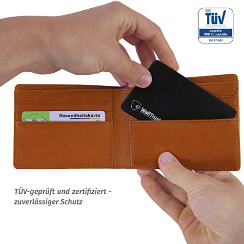 WallTrust Funda Protectora RFID para Tarjetas de crédito, Juego de 3, Negro