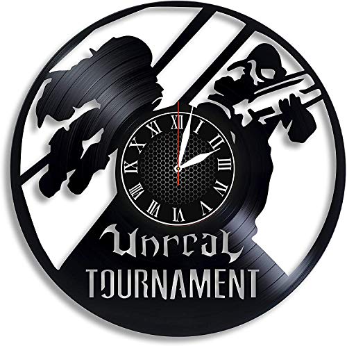 Wanggang Unreal Tournament 4 Videojuego Disco de Vinilo Reloj de Pared Retro Cumpleaños Año Nuevo Regalo de cumpleaños de Navidad Personalidad diseño Creativo del hogar decoración de la Pared