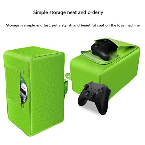 WANGYONG Cubierta Antipolvo para Consola XboxSX Protector del Sistema De Juegos Verde Tela Premium Personalizada Ultra Suave Impermeable para XboxseriesX