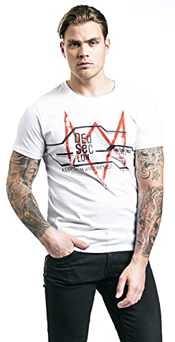 Watch Dogs Legion - Dedsec LDN Hombre Camiseta Blanco L, 100% algodón, Regular