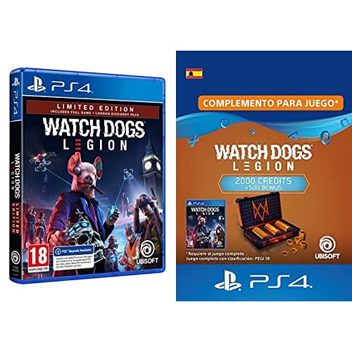 Watch Dogs Legion - Limited Edition (Exclusiva Amazon) + Watch Dogs : Legion 2500 Créditos - Código de descarga PS4 - Cuenta española
