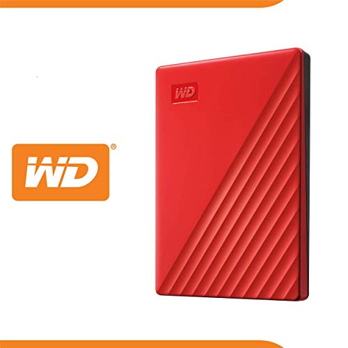 WD My Passport WDBYVG0020BRD-WESN - Disco Duro Portátil, Rojo (Red), 2TB