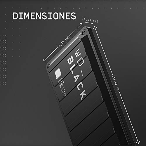 WD_BLACK P50 Game Drive de 4 TB - Velocidades SSD NVMe hasta 2000MB/s - Funciona con PC/Mac y PlayStation