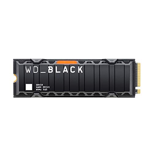 WD_BLACK SN850 de 1 TB SSD NVMe con disipador térmico - Funciona con PlayStation 5, M.2 2280, PCIe Gen 4, hasta 7000 MB/s velocidad de lectura