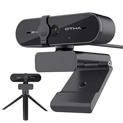 Webcam 1080p Full HD con Micrófono, Autoenfoque Gran ángulo de 95°,Cámara Web USB para videollamadas, giratoria de 360 ​​Grados PC Webcam para Zoom/Skype/Teams con privacidad/trípode
