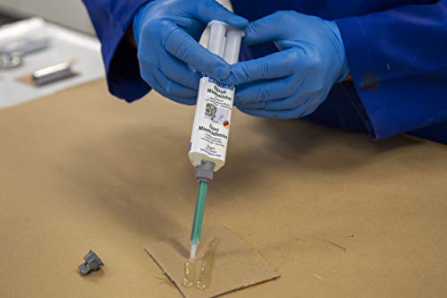 WEICON Pegamento epoxi en minutos con boquilla mezcladora de 24 ml, doble jeringa de 2 componentes, pegamento de resina epoxi