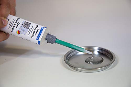 WEICON Pegamento epoxi en minutos con boquilla mezcladora de 24 ml, doble jeringa de 2 componentes, pegamento de resina epoxi