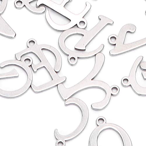 Weikeya Dije de Letras A-Z, Juego de Colgante de Alfabeto de Letras A-Z Hecho a Mano con Proceso de Galvanoplastia para Hacer Joyas para Manualidades DIY(#1)