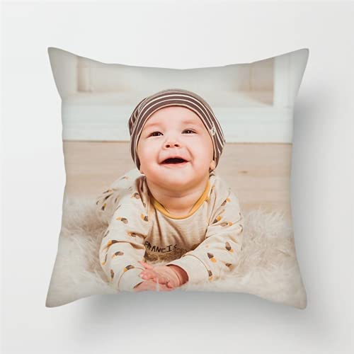 weiyou Almohada Personalizada con Foto,Cojín Personalizado con Foto A Partir De Un Diseño Impresión Completa con Imagen O Foto Personalizada, Funda De Cojín con Cremallera (Single Side,45x45cm)