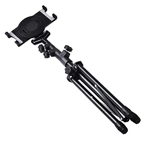 WEIYUDANG iPad Tripod Mount Floor Stand, Altura Ajustable 20 a 60 Pulgadas Tablet Tripod Stand Mount para iPad, iPad Pro 11 '', iPad 9.7 '', Estuche portátil y Control Remoto Bluetooth como Regalo