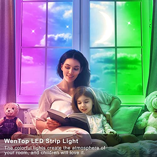 WenTop Tiras LED 20M, Luces LED Habitación 20 Metros, Tira LED RGB Color con Control Remoto, Para Decoración de TV, Techo, Dormitorio, Bares