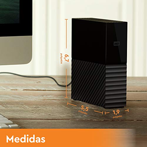 Western Digital My Book Disco Duro Externo de Sobremesa de 4 TB ,3.5", USB 3.0, Negro