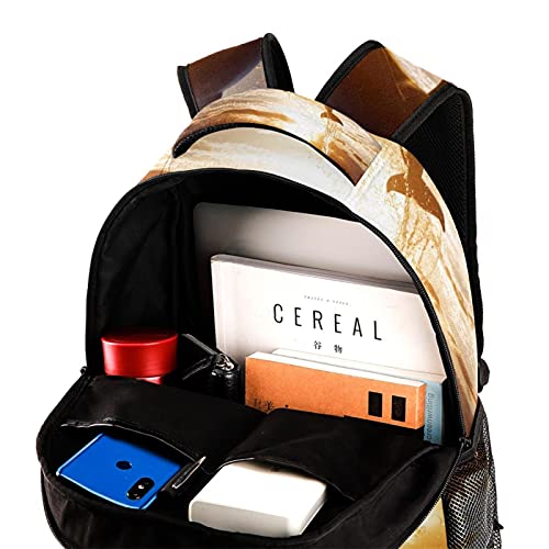 Wetia delfines juegan en el agua Mochila para niños, niñas, niños, escuela 29.4x20x40cm