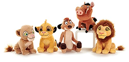 Whitehouse Disney The Lion King 2021 - Peluche de Rey León (24 - 30 cm, 5 figuras distintas, Nala, Timon o Pumbaa)