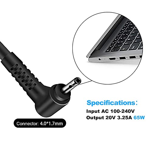 WHSTELENI 65W Cargador Portatil Lenovo para Ideapad 310 320 320S 330 330S 100 110 110S 120 120S 510S 520 520S 530 530S 710 710S C340 S145 S340 Flex 4/5/6 Yoga 310 510 520 710 Alimentación Adaptador