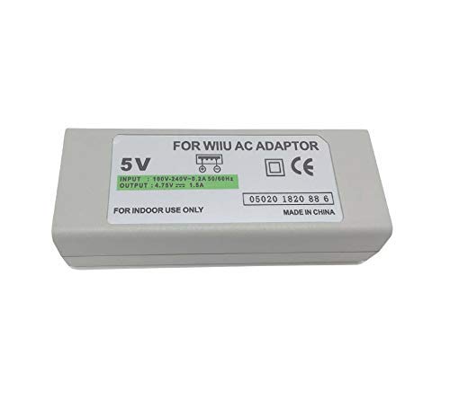 WICAREYO Fuente de alimentación Cargador para Wii U Gamepad, adaptador de alimentación de CA Fuente de alimentación de carga rápida para Wii U Gamepad, enchufe de la EU