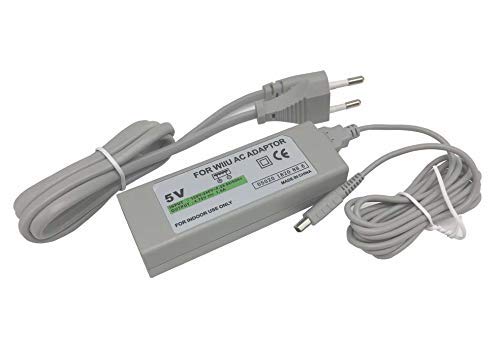 WICAREYO Fuente de alimentación Cargador para Wii U Gamepad, adaptador de alimentación de CA Fuente de alimentación de carga rápida para Wii U Gamepad, enchufe de la EU