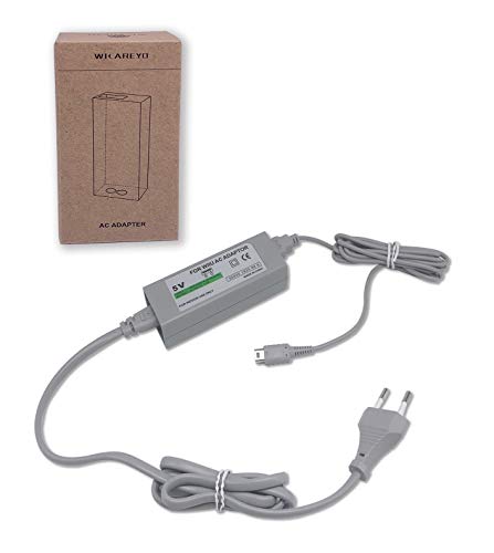 WICAREYO Fuente de alimentación Cargador para Wii U Gamepad, adaptador de alimentación de CA Fuente de alimentación de carga rápida para Wii U Gamepad, enchufe de la EU