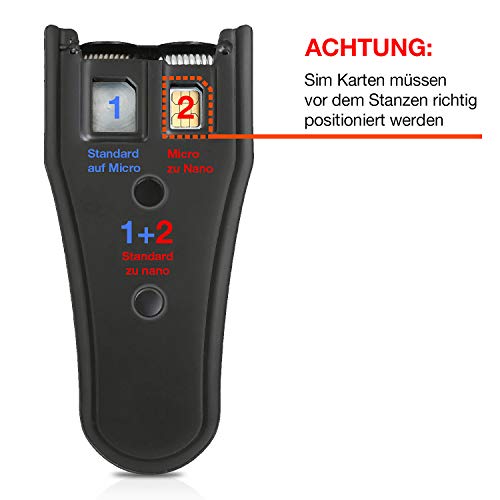 Wicked Chili Dual Sim Punch y juego de adaptadores de tarjeta Sim 4 en 1 Sim Punch Punch Hole Punch (Nano, Micro, Standard, Eject Pin) para teléfonos móviles, teléfonos inteligentes y tabletas