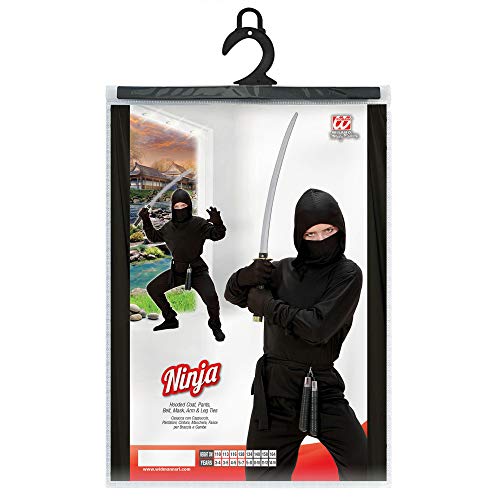 WIDMANN - Disfraz de Ninja para niños, 128 cm (W0264-S) , color/modelo surtido