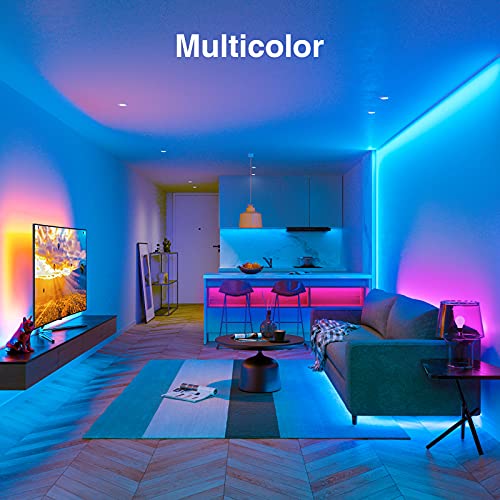 WiFi Tira Led TV,Inteligente Luces LED 2,8M USB Control de App, Funciona con Alexa/Google Home, 16 Millones Colores, Retroiluminación LED RGB PC Monitor (40-60 Pulgadas)