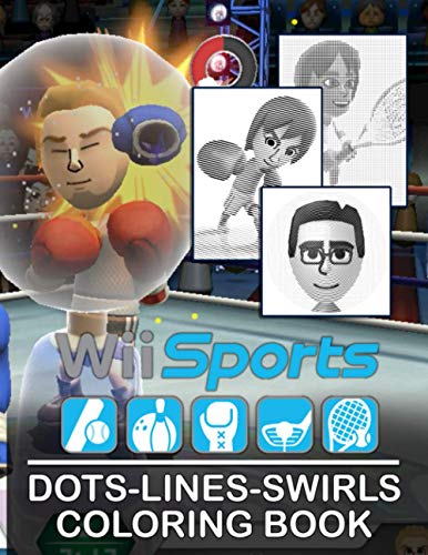 Wii Sports Dots Lines Swirls Coloring Book: Premium Wii Sports Adult Activity Swirls-Dots-Diagonal Books For Men And Women