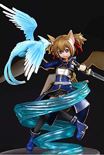 WIJJZY Figura de PVC Figurine Sword Art Online Silica Anime Figuras Dibujos Animados Juego Carácter Modelo Estatua Modelo Modelo Cumpleaños Regalo Estatua Colección Decoración