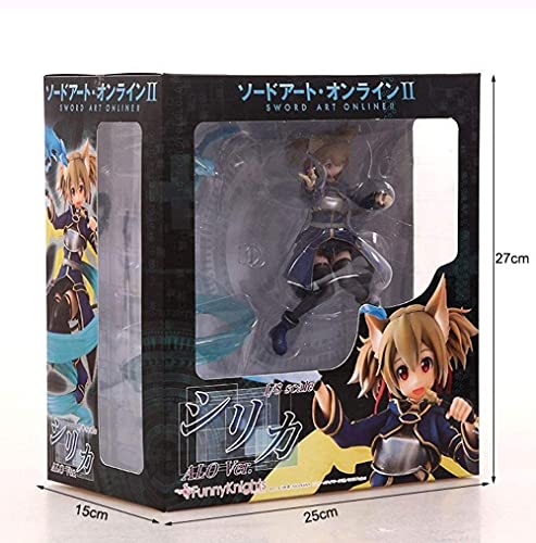 WIJJZY Figura de PVC Figurine Sword Art Online Silica Anime Figuras Dibujos Animados Juego Carácter Modelo Estatua Modelo Modelo Cumpleaños Regalo Estatua Colección Decoración