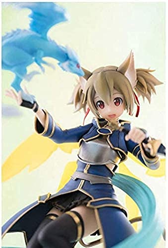 WIJJZY Figura de PVC Figurine Sword Art Online Silica Anime Figuras Dibujos Animados Juego Carácter Modelo Estatua Modelo Modelo Cumpleaños Regalo Estatua Colección Decoración