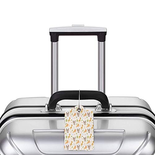 Wild Zoo - Juego de etiquetas de piel para maleta, accesorios de viaje