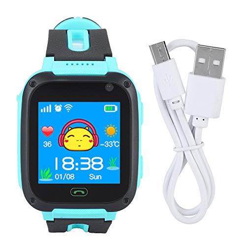 Wincal Kid Smart Watch-Smart Kid Watch Anti-Lost GPS Tracker Pantalla táctil Segura Kid Niños Reloj(Verde)