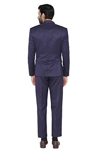 WINTAGE Boda y de Noche 2 Pc Juego de los Hombres poliéster algodón: Azul, XXX-Large