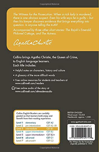 Witness for the Prosecution and other stories: B1 (Collins Agatha Christie ELT Readers)