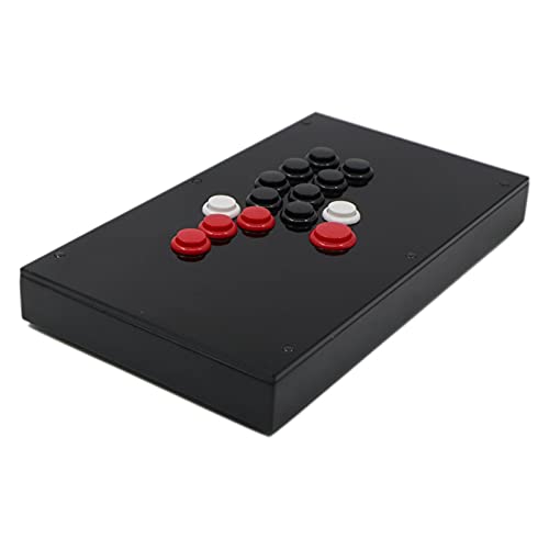 WMUIN Juego Arcade F8-PS Todos los Botones Estilo de HitBox Arcade Joystick Fight Stick Game Controller Ajuste para PS4 / PS3 / PC Sanwa Obsf-24 30 Joystick