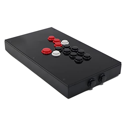 WMUIN Juego Arcade F8-PS Todos los Botones Estilo de HitBox Arcade Joystick Fight Stick Game Controller Ajuste para PS4 / PS3 / PC Sanwa Obsf-24 30 Joystick