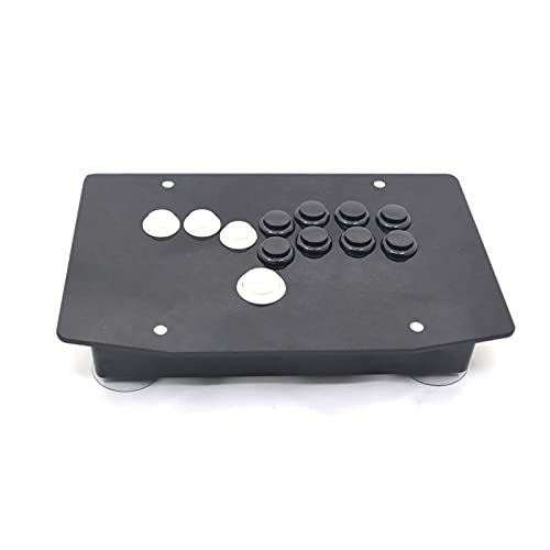 WMUIN Juego Arcade RAC-J500B Todos los Botones Arcade Fight Stick Controlador de Juego HitBox Joystick Fit para PC USB Joystick (Color : Red and Black)
