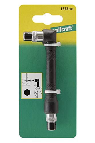 wolfcraft Atornillador manual con diseño angular con 2 portapuntas I 1573000