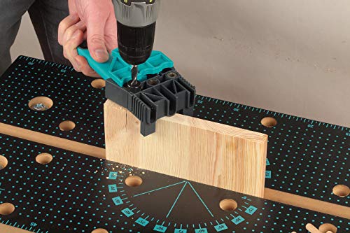 wolfcraft Maestro de ensamblaje para madera calibre de espiga para ensamblar madera,4640000, Maestro de ensamblaje para espigas para ensambles adecuados en esquinas y uniones de superficie en maderas