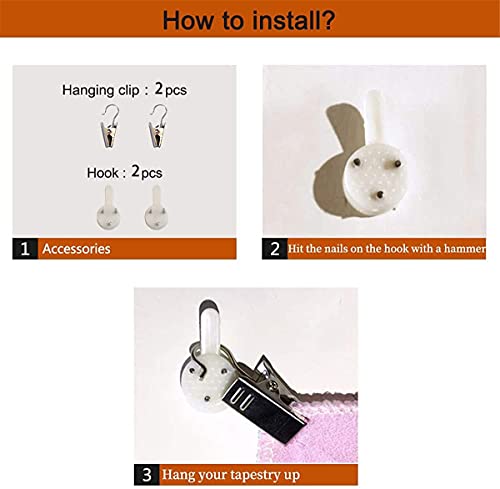 Wonner Psychedélico Butterfly Tapices Colgando Moon Moon Tapices Florales Black Wildflower Tapicería De Pared Estética Para Dormitorio Dormitorio 59x78inch Polyester