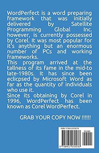 WORDPERFECT BOOK GUIDE For Beginners And Dummies