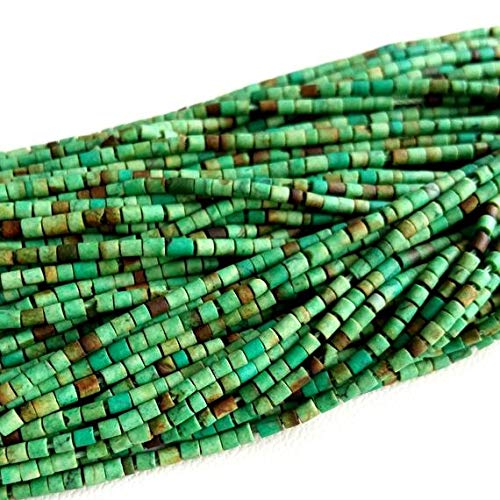 World Wide Gems Beads Gemstone Green Turquoise Afghan Beads, Seed Beads,Afghan heishi Beads, 1 mm to 1.5 mm, 13 Inch Strand Very Nice Quality [E1612] Wholesale Price Code-HIGH-32919