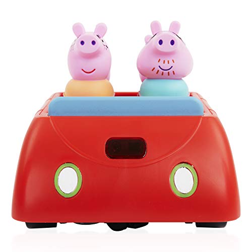 WOW! STUFF Peppa Pig's Clever - Juguete Interactivo de Preescolar con Luces y Sonidos, vehículo motorizado con sensores de evitación de colisiones, para niñas y niños de 18 Meses más