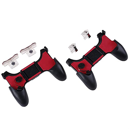 WQAZ Joystick de Juego 5 en 1 Manija Controlador Plegable Juego Pad Pad Grip Fire Shooter Button Gamepad Joystick Teléfono Móvil Alta precisión y fácil de Usar. (Color : Transparent)