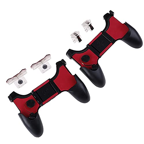 WQAZ Joystick de Juego 5 en 1 Manija Controlador Plegable Juego Pad Pad Grip Fire Shooter Button Gamepad Joystick Teléfono Móvil Alta precisión y fácil de Usar. (Color : Transparent)